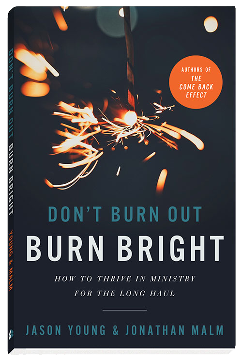 Don't Burn Out, Burn Bright book cover with a sparkler burning against a dark background